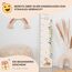 Kidsmood - Personalisierte Messlatte Kinder aus Holz – Hochwertige Messleiste & Wand-Deko für Baby- & Kinderzimmer mit abenteuerlichem Fuchs – Tolles Taufgeschenk für Mädchen & Jungen - Skala 65-140cm