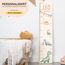 Kidsmood - Personalisierte Messlatte Kinder aus Holz – Hochwertige Messleiste & Wand-Deko für Baby- & Kinderzimmer mit abenteuerlichem Dinosaurier – Tolles Taufgeschenk für Mädchen & Jungen (65-140cm)