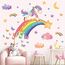 TOARTI Wandtattoo Mädchen Regenbogen Einhorn Wandaufkleber Schmetterlinge Wolken Wandsticker Babyzimmer Kinderzimmer Mädchen Schlafzimmer Wanddeko