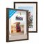 PHOTOLINI 3D Bilderrahmen zum Befüllen 30x40 Eiche dunkel groß, 1,5 cm tiefer Objektrahmen mit Glas, 2X tiefer Bilderrahmen 30x40 Holz MDF mit Passepartout, Dicker 3D Rahmen befüllbar für Gegenstände