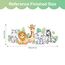 Tanlaby Dschungel Tier Wandsticker Waldtiere Wandtattoo Nilpferd Löwe Giraffe Elefant Zebra Wandaufkleber Selbstklebend Abnehmbare Wandkunst Aufkleber für Kinderzimmer Spielzimmer Wanddekoration