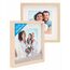 PHOTOLINI 3D Bilderrahmen zum Befüllen 30x30 Natur groß, 1,5 cm tiefer Objektrahmen mit Glas, 2x tiefer Bilderrahmen 30x30 Holz MDF mit Passepartout, dicker 3D Rahmen befüllbar für Gegenstände