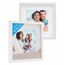 PHOTOLINI 3D Bilderrahmen zum Befüllen 30x30 Weiß groß, 1,5 cm tiefer Objektrahmen mit Glas, 2X tiefer Bilderrahmen 30x30 Holz MDF mit Passepartout, Dicker 3D Rahmen befüllbar für Gegenstände
