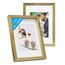 PHOTOLINI 3D Bilderrahmen zum Befüllen 21x30 A4 Gold, 1,5 cm tiefer Objektrahmen mit Glas, 2X tiefer Bilderrahmen A4 21x30 Holz MDF mit Passepartout, Dicker 3D Rahmen befüllbar für Gegenstände