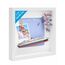 PHOTOLINI 3D Bilderrahmen zum Befüllen 30x30 Weiß groß, 3 cm tiefer Objektrahmen mit Glas, tiefer Bilderrahmen 30x30 Holz MDF mit Passepartout, Dicker 3D Rahmen befüllbar für Gegenstände Geschenk