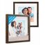 PHOTOLINI 3D Bilderrahmen zum Befüllen 30x30 Eiche dunkel groß, 1,5 cm tiefer Objektrahmen mit Glas, 2X tiefer Bilderrahmen 30x30 Holz MDF mit Passepartout, Dicker 3D Rahmen befüllbar für Gegenstände