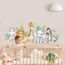 Tanlaby Dschungel Tier Wandsticker Waldtiere Wandtattoo Nilpferd Löwe Giraffe Elefant Zebra Wandaufkleber Selbstklebend Abnehmbare Wandkunst Aufkleber für Kinderzimmer Spielzimmer Wanddekoration