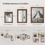 SONGMICS Bilderrahmen 10er Set, 16 Passepartouts, zwei 20 x 25 cm, vier 13 x 18 cm, vier 10 x 15 cm, aufhängen, aufstellen, Glas, 12 spurlose Wandhaken, vintagebraun RPF049X01
