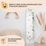 Kidsmood - Personalisierte Messlatte Kinder aus Aluverbund – Hochwertige Messleiste & Wand-Deko für Kinderzimmer mit abenteuerlichem Fuchs – Tolles Taufgeschenk für Mädchen & Jungen - Skala 65-140cm