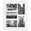 Americanflat Bilderrahmen Collage 10x15 cm Weiß - Bilderrahmen 28x36 cm mit Passepartout für Fünf 10x15 cm Fotos - Fotorahmen für Mehrere Bilder der Familie - Verbundholz mit Bruchsicherem Glas