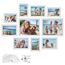 SONGMICS Bilderrahmen 10er Set, 16 Passepartouts, zwei 20 x 25 cm, vier 13 x 18 cm, vier 10 x 15 cm, aufhängen, aufstellen, Glas, 12 spurlose Wandhaken, wolkenweiß RPF049W01V1