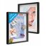 PHOTOLINI 3D Bilderrahmen zum Befüllen 40x50 Schwarz groß, 3 cm tiefer Objektrahmen mit Glas, 2X tiefer Bilderrahmen 40x50 Holz MDF mit Passepartout, Dicker 3D Rahmen befüllbar für Gegenstände