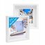 PHOTOLINI 3D Bilderrahmen zum Befüllen 30x30 Weiß groß, 3 cm tiefer Objektrahmen mit Glas, 2X tiefer Bilderrahmen 30x30 Holz MDF mit Passepartout, Dicker 3D Rahmen befüllbar für Gegenstände