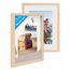 PHOTOLINI 3D Bilderrahmen zum Befüllen 30x40 Natur groß, 1,5 cm tiefer Objektrahmen mit Glas, 2X tiefer Bilderrahmen 30x40 Holz MDF mit Passepartout, Dicker 3D Rahmen befüllbar für Gegenstände