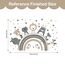 Tanlaby Große Regenbogen und Tier Wandtattoo Boho Grau Braun Waldland Tier Wandsticker Nordisch Giraffe Löwe Wandaufkleber für Kinder Babyzimmer Wohnzimmer Schlafzimmer Kinderzimmer Wanddekoration