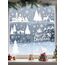 230 Stück Fenterbilder Weihnachten Selbstklebend, Weiß Fensterdeko Schneeflocken Weihnachtsdeko Wiederverwendbar, Statisch PVC Fensteruafkleber mit Weihnachtlichen Motiven für Fenster Vitrine Türen
