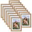 Vasemouh Naturholzfarbene Bilderrahmen 15er-Set, für 12,7x17,8 Bilder mit Passepartout oder für Bilder 15x20 ohne Passepartout, Wand- und Tischaufstellung