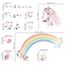 wondever Wandtattoo Regenbogen Groß Wandaufkleber Pferdekopf mit Blumen Wandsticker Wanddeko für Mädchen Kinderzimmer Schlafzimmer Wohnzimmer