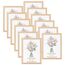 Giftgarden 12 Stück Bilderrahmen 15x20 cm in Holzoptik für Fotos und Bilder, Holzfarbener Fotorahmen Set aus Kunststoff, Wand- oder Tischaufsteller