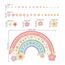 wondever Wandtattoo Regenbogen Groß Wandaufkleber Boho Bunte Blumen Wandsticker Wanddeko für Mädchen Kinderzimmer Schlafzimmer Wohnzimmer