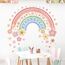 wondever Wandtattoo Regenbogen Groß Wandaufkleber Boho Bunte Blumen Wandsticker Wanddeko für Mädchen Kinderzimmer Schlafzimmer Wohnzimmer