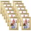 Giftgarden 12 Stück Bilderrahmen 10x15 cm Gold für 15x10 Fotos und Bilder, Fotorahmen Collage Set mit Plexiglas, Wand- oder Tischaufsteller