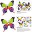 Foonii 72 PCS 3D Schmetterlinge Wanddeko Aufkleber Abziehbilder,schlagfestem Kunststoff Schmetterling Dekorationen, Wand-Dekor Verschiedene Muster