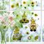 CRASPIRE Sonnenblumen-Fensteraufkleber, Dekoration, Biene, Gnom, Frühling, Fensteraufkleber, 8 Blatt, Raumdekoration, Aufkleber Für Klassenzimmer, Schlafzimmer, Wohnzimmer