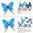 Foonii 72 PCS 3D Schmetterlinge Deko Wanddeko Aufkleber Abziehbilder,Butterfly Wandsticker 3D Wandtatoo für Die Wand Wohnung Hause Schlagfestem Kunststoff Schmetterling Dekorationen Wand-Dekor Blau