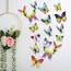Foonii 72 PCS 3D Schmetterlinge Wanddeko Aufkleber Abziehbilder,schlagfestem Kunststoff Schmetterling Dekorationen, Wand-Dekor Verschiedene Muster