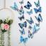 Foonii 72 PCS 3D Schmetterlinge Deko Wanddeko Aufkleber Abziehbilder,Butterfly Wandsticker 3D Wandtatoo für Die Wand Wohnung Hause Schlagfestem Kunststoff Schmetterling Dekorationen Wand-Dekor Blau