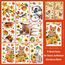 Aonveki 68 Stück Fensterbilder Herbst Selbstklebend, Thanksgiving Herbstdeko Fenster Aufkleber Ohne Kleber, Ahornblätter Kürbis Kleintiere Fensterdeko Herbst für Kinderzimmer Cafe
