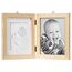 chuckle - Baby Hand & Fußabdruck Gipsabdruck, 2-Teiliger Holz Bilderrahmen (Groß 12,7x17,8cm Foto) mit Nudelholz - Kinderzimmer, Deko, Andenken, Geschenk für Neugeborene & Babyparty