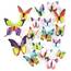 Foonii 72 PCS 3D Schmetterlinge Wanddeko Aufkleber Abziehbilder,schlagfestem Kunststoff Schmetterling Dekorationen, Wand-Dekor Verschiedene Muster