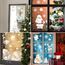 AhfuLife Fensterbilder Weihnachten, 190 Stück Fenstersticker Weihnachten Selbstklebend, Wiederverwendbar Doppelseitig Weihnachten Schneemann Santa Claus Fensterdeko für Xmas Party Weihnachtsdeko