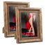 PETAFLOP Rustikaler Bilderrahmen 13x18 CM 2er Set, Wand- und Tischbilderrahmen, Braun