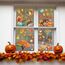 9 Aufklebern Thanksgiving Herbstdeko Fenster Aufkleber,Fensterbilder Herbst Selbstklebend Thanksgiving Herbstdekorationen Herbst Fensterbilder Herbstblätter Deko Fenster Aufkleber (B)