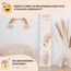 Kidsmood - Personalisierte Messlatte Kinder aus Holz – Hochwertige Messleiste & Wand-Deko für Baby- & Kinderzimmer mit liebevollem Hase – Tolles Taufgeschenk für Mädchen & Jungen - Skala 65-140cm