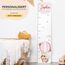 Kidsmood - Personalisierte Messlatte Kinder Aluverbund – Hochwertige Messleiste & Wand-Deko für Kinderzimmer mit abenteuerlichem Ballon – Tolles Taufgeschenk für Mädchen & Jungen (65-140cm)