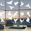 AUAUY 48PCS Groß Größe Anti-Kollision Fenster Aufkleber, Fensteraufkleber zur Vermeidung von Vogel-Kollisionen Vogel, Glastürschutz und Vogelschutz, Selbstklebende Vogelsilhouetten (12 Blatt-Schwarz)