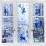 Weihnachtsdeko Fenster Deko,Blue Deer Fensterbilder Selbstklebend Abnehmbare Fensterdeko Statisch Haftende PVC Aufkleber Weihnachten,Fensterbilder Weihnachten Winter Deko