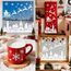 Nepfaivy Fensterbilder Weihnachten Selbstklebend Fensterdeko - 134PCS Wiederverwendbare Statische Fenstersticker mit Häuser und Schneeflocken, Winter Fensteraufkleber Weihnachtsfensterbilder Deko