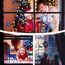 Weihnachtsdeko Fenster Deko,Blue Deer Fensterbilder Selbstklebend Abnehmbare Fensterdeko Statisch Haftende PVC Aufkleber Weihnachten,Fensterbilder Weihnachten Winter Deko