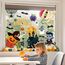Halloween Fensteraufkleber Wiederverwendbar,Doppelseitige Niedliche Cartoon Halloween Fensteraufkleber Monster Hexe für Kinder(9 Blätter, 20 * 30cm)