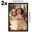 Americanflat Bilderrahmen 30x45 cm aus Kunststoff (2er Pack)- schmaler Bilderrahmen 45x30 cm mit Plexi-Scheibe - Fotorahmen mit integrierter Aufhängung für Hoch- und Querformat - Schwarz