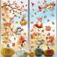decalmile Fensterbilder Kinderzimmer Herbst Fensteraufkleber Herbst Ahornblätter Kürbis Waldtiere Fenster Wiederverwendbar Fenstersticker Glas Herbstdeko Aufkleber