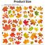 BBLIKE 6 Stück Herbstdeko Herbst Fensterbilder Erntedankfest Fensterufkleber Fensterbilder Selbstklebend Thanksgiving Herbstdekorationen Ahornblätter Marone Fenster Sticker für Kinderzimmer Cafe