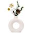 Sawoake Weiße Donut Keramik Vase für Moderne Home Decor, Runde Matte Vasen für Pampasgras, Neutral Boho Nordic Minimalismus Stil Blumenvasen（Groß）
