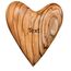 Kassis Geschenkartikel Personalisiertes Herz 5,50 cm Handschmeichler aus Olivenholz, handgefertigtes Geschenk aus Bethlehem zur Taufe, Kommunion, Hochzeit, Valentinstag, Muttertag und als Trostspender