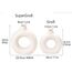 Sawoake Weiße Donut Keramik Vase Satz von 2 für Moderne Home Decor, Runde Matte Vasen für Pampasgras, Neutral Boho Nordic Minimalismus Stil Blumenvasen（Supergroß+Groß）